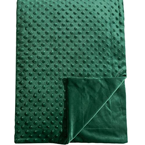 david's kids Micro Fleece Minky Baby Blanket for Boys Girls with Double Layer and Soothing Raised Dots, Breathable and Soft Lightweight Receiving Blanket for Newborns 30x40 Inches, Emerald Green