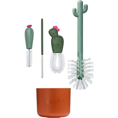 Boon Cacti Bottle Cleaning Brush Set, Terracotta , 4 Piece Set
