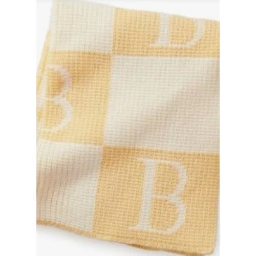 Initial Block Baby Blanket