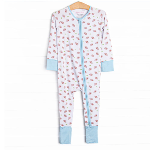 Touchdown Time Bamboo Zippy Pajama, Blue – Stitchy Fish