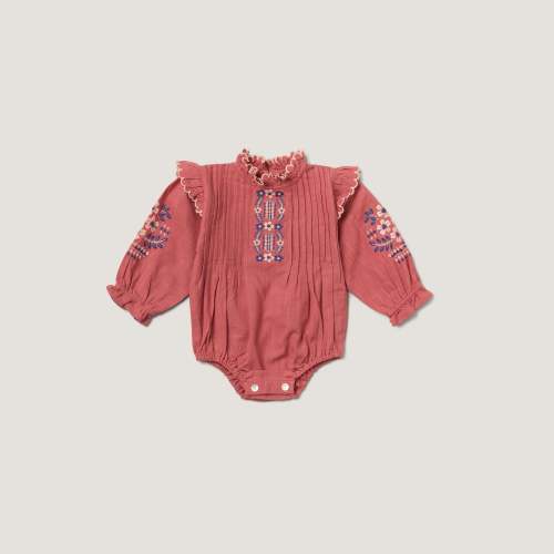 Lali Little Marie Romper in Dusty Cedar – Littles of Cary