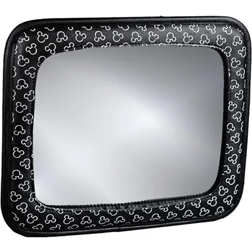 Disney Baby by J.L. Childress Adjustable Baby Car Mirror for Rear Facing Child, Mickey Black 11x9.5 Inch (Pack of 1)