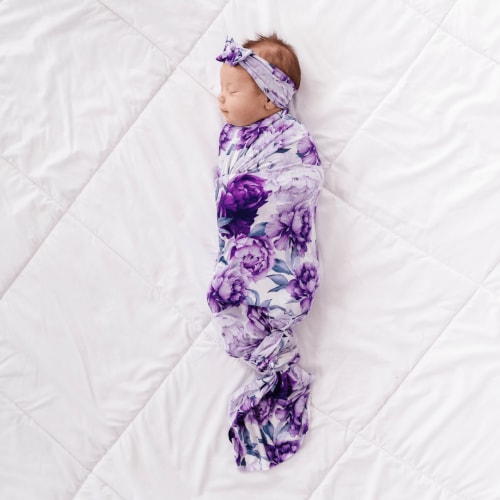 You're Peony One For Me Swaddle & Headwrap Set