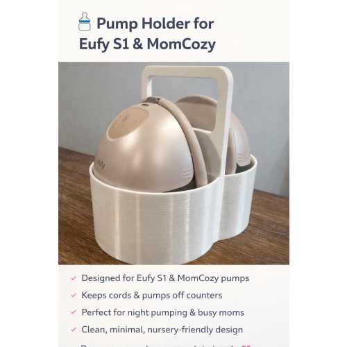 Eufy S1 & MomCozy Portable Breast Pump Caddy | Pump Holder Organizer for Busy Moms