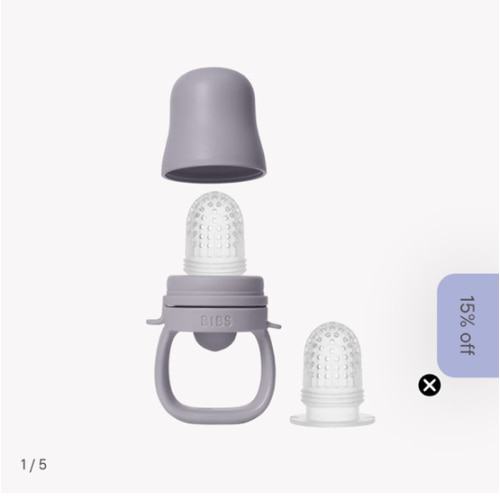 BIBS Baby Feeder - Fossil Grey | Safe Teething Relief – Bibsworld store US