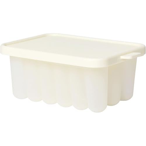 BIBS Baby Food Freezer Tray for Easy Storage, Compatible with BIBS Food Feeder, Spill-Proof, Silicone Bottom, Includes Lid, BPA-Free - Ideal for Breastmilk, Purees, Smoothies - Ivory