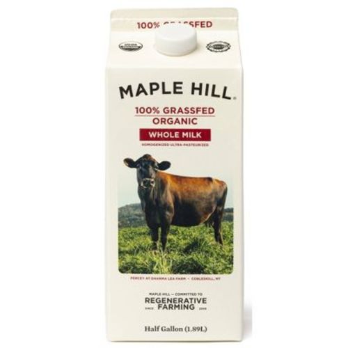 Maple Hill Creamery 100% Grassfed Organic Whole Milk - 0.5gal