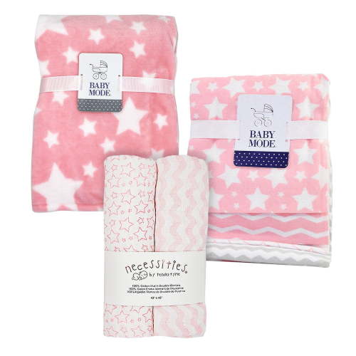 Baby Mode 7 Piece Baby Blanket Bundle, Choose Color