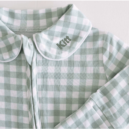 Peter Pan Collar Zipper Footie