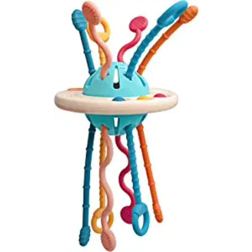 LiKee Baby Sensory Toys Montessori Pull String Learning Ropes with Simple Bubble &Sliding Balls for Motor Skills,Tactile Stimulation,Infants Toddlers Boys Girls 18+ Months Old