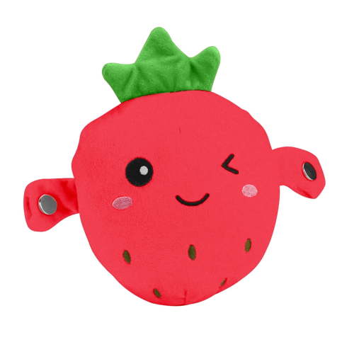 Red Sensory Fruit Doll With Beat Piano Touch Sensor Interactive Plush Toy For Kids