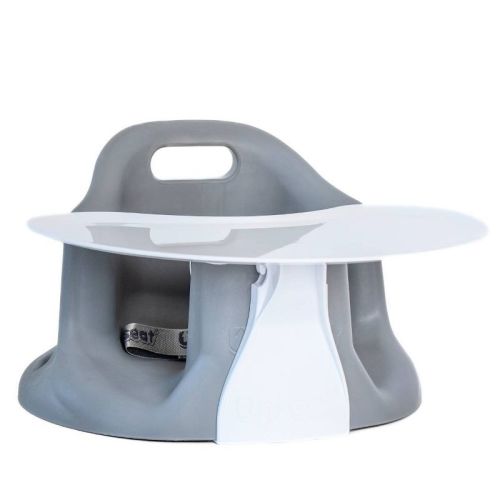 Upseat Original Ergonomic Baby Floor & Booster Positioning Seat with Tray - Gray