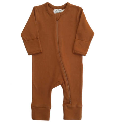 Organic 2-way Zipper Romper | Ginger – LUCY LUE ORGANICS