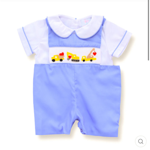 Built with Love Smocked Shortall Set