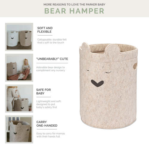 Bear Felt Laundry Hamper – Parker Baby Co.