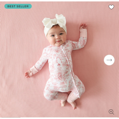 Posh Peanut Convertible Baby Sleepers - Girls Footless Baby Pajamas with 2 Way Zipper for Easy Diaper Changes