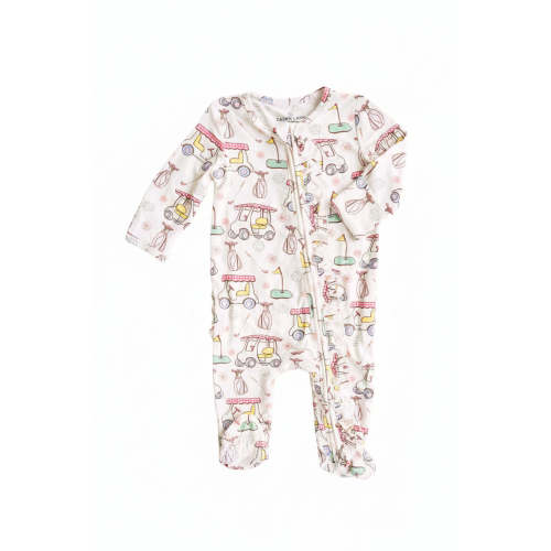 Country Club Cuties Ruffle Zipper Footie | Pink