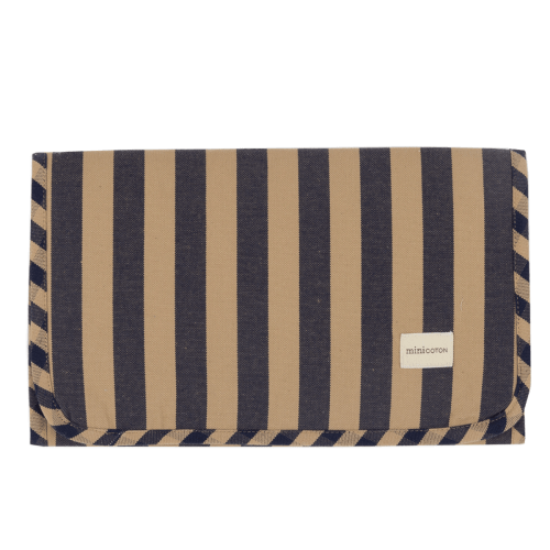 Changing mat - Navy + Caramel