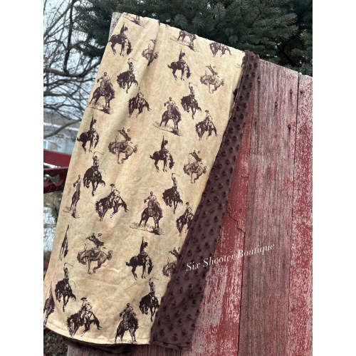 Wild ride baby Minky blanket