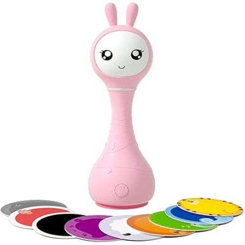 alilo Sonajero Musical para Bebés 0-12 Meses, Juguete con Luz, 66 Sonidos, 15 Canciones, 13 Cuentos, 5 Canciones de Cuna, Ruido Blanco, Reconocimiento de Colores, Regalo Recién Nacido