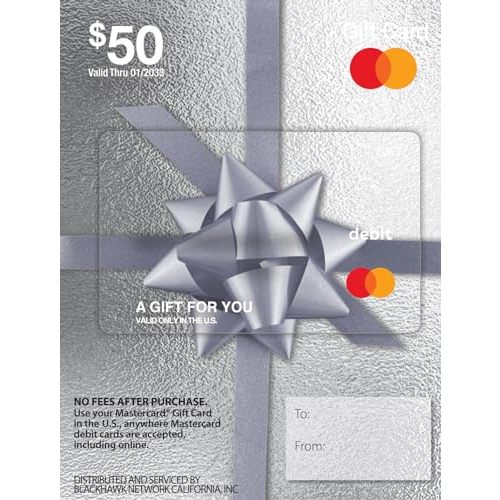 $50 Mastercard Gift Card (plus $4.95 Purchase Fee)