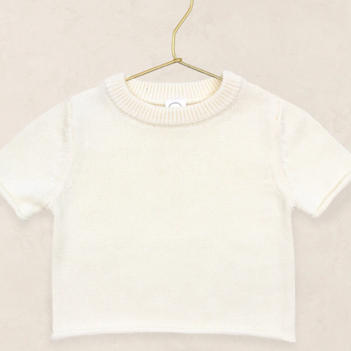 Knit Short Sleeve Tee - Ivory