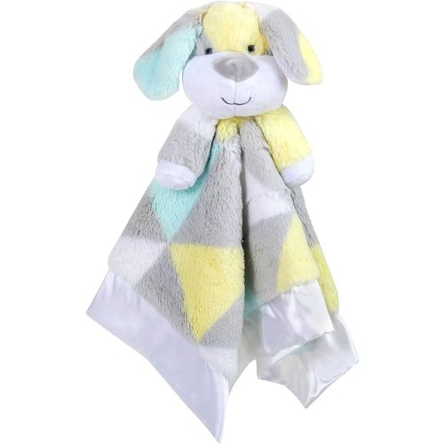 Minky Animal Snuggler Lovey Blanket for Kids, Babies, Boys, Girls, Gender Neutral Security Blanket with Stuffed Animal