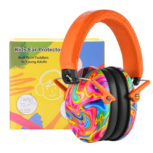 PROHEAR 032 Kids Ear Protection  Ear Muffs for Noise Reduction, 25NRR Noise Cancelling Headphones for Kids,Toddlers, Autism, Sensory Use, Hearing Protection  Orange