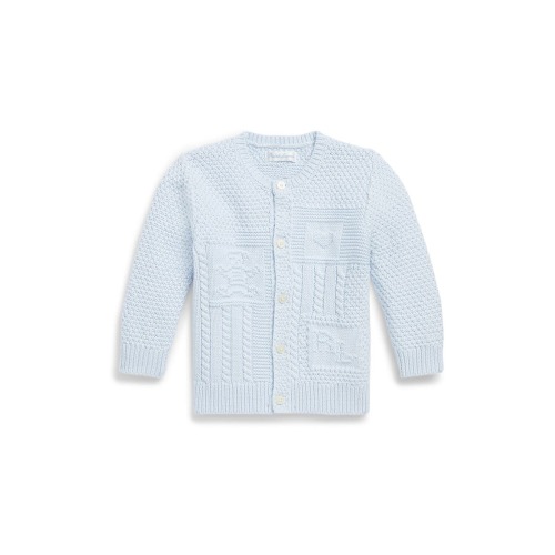 Mixed Stitch Cotton Cardigan