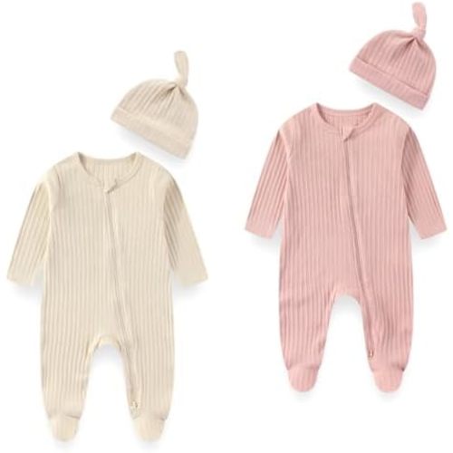 Long Sleeve Baby Footies With Accessories Cotton Unisex Infant Romper New born Clothes For Boys Girls 0–12 Months