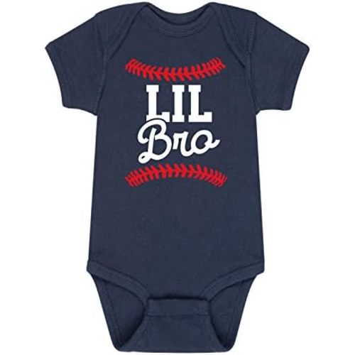 Instant Message - Lil Bro Baseball - Infant Baby One Piece