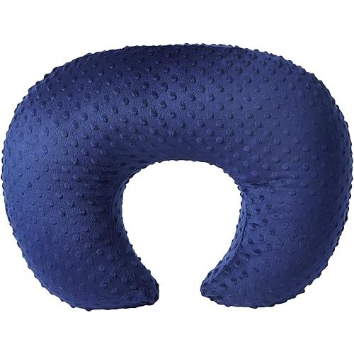 DONOMILO Nursing Pillow and Positioner Breastfeeding and Bottle Feeding, Propping Baby, Tummy Time, Sitting Support for Baby Boys Girls, with Removable dots Cover (Estate Blue)