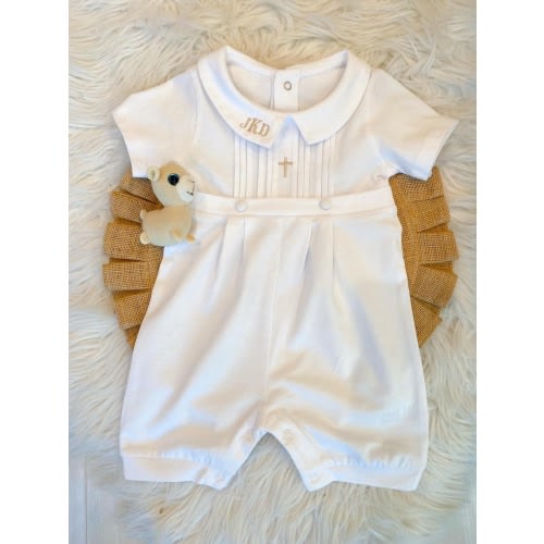 Baptism Baby Boy Outfit, Boy’s Baptism Short Sleeve Outfit, Baptism After Party Outfit,Personalized Christening outfit,Baptism party