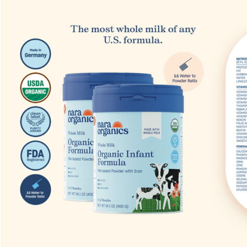 Organic Whole Milk Infant Formula – Starter bundle – Nara Organics