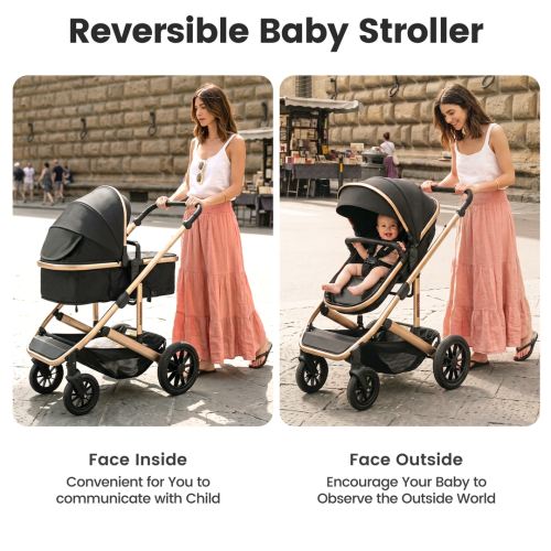 INFANS 2 in 1 Baby Stroller, Folding Newborn Pram Convertible Stroller – Infansbaby