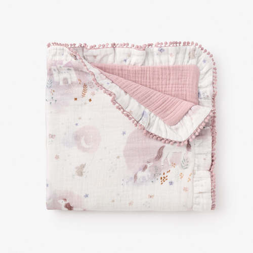 Fairytale Wonderland Organic Muslin Security Blanket – Elegant Baby