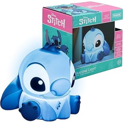 Stitch Squishy Lamp - Officially Licensed Disney Free Standing Desk Light, Gaming Room Decor and Merchandise for Boys and Girls, Nightlight Gift Accessory for Playroom and Bedroom, | Paladone