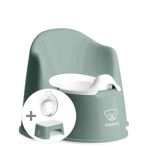 BabyBjorn Potty Training Bundle, Deep Green/White