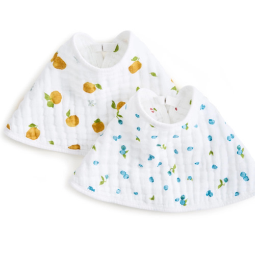 aden + anais Organic Cotton Muslin Oversized Burpy Bib in Fresh Fruit