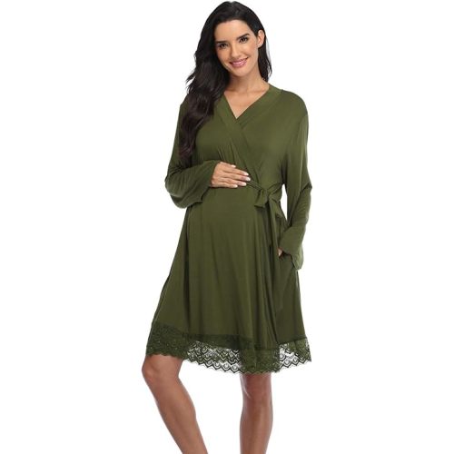 Maternity Robes for Women - Hospital Labor Delivery Robes - Pregnancy Nursing Sleepwear