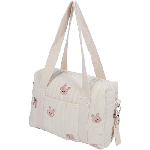 Small Diaper Bag, 29x26x12cm Baby Stroller Organizer Bags for Baby, Baby Stroller Storage Bag Diaper Organizer Pouches, Reusable Embroidered for Outdoor (Rabbit Bag)