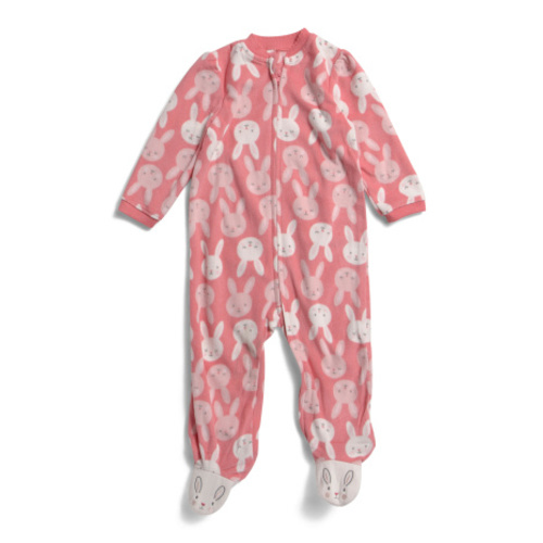 Infant Girls Bunny Fleece Sleeper Bodysuit | Family Pajamas | Marshalls