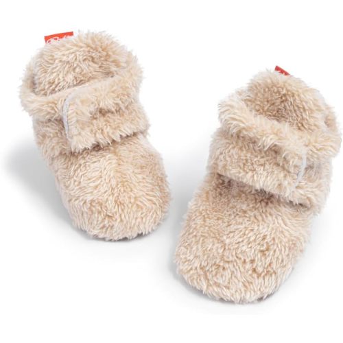 Babelvit Newborn Baby Boy Girl Soft Fleece Booties Stay On Infant Slippers Socks Shoe Non Skid Gripper Toddler First Walkers Winter Ankle Crib Shoes