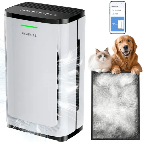 Large Pet Air Purifier for Home up to 4200 sq ft, Suck up Floating Cat Dog Hair, 7-Stage Filter, Anion Activated Carbon HEPA Air Purifiers for Dander Odor Allergies Pollutant Smoke Dust, Zero Ozone