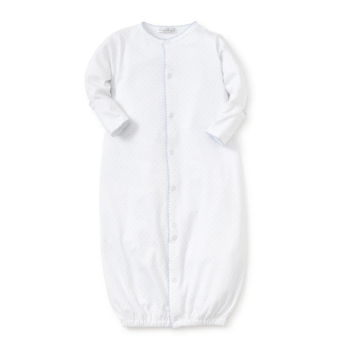Kissy Kissy White/Blue New Kissy Dots Print Converter Gown -- Color White/Light Blue Size Small
