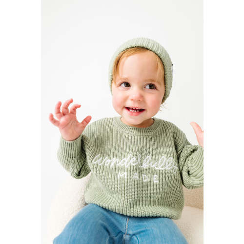 Baby Wonderfully Made Knit Sweater & Hat Organic Cotton – Holy Pals