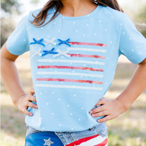Graphic Tee - Blue Starry Ribbon (Pre-Order)