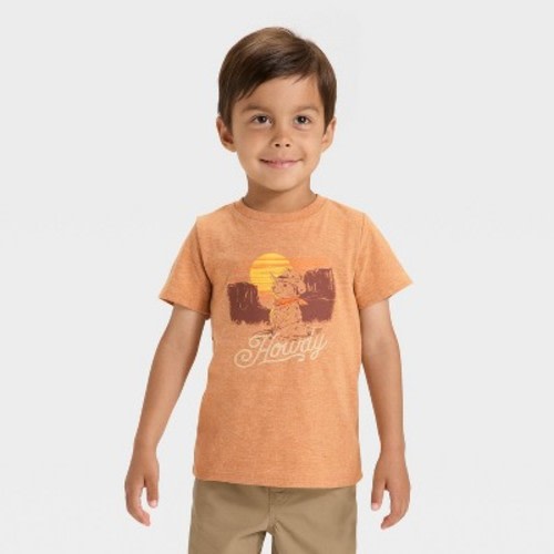 Toddler Boys' Short Sleeve Graphic T-Shirt - Cat & Jack™ Brown 18M