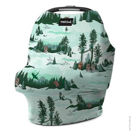 Milk Snob Star Wars Original 5-in-1 Cover - Nursing Cover for Breastfeeding - Baby Car Seat Cover, Carseat Canopy & Stroller - Essential All-in-One Cover - Gift for Mom, Baby (Endor Escape)