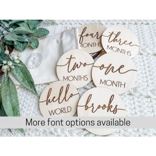 Baby Monthly Milestone Marker Discs With Personalization - Etsy